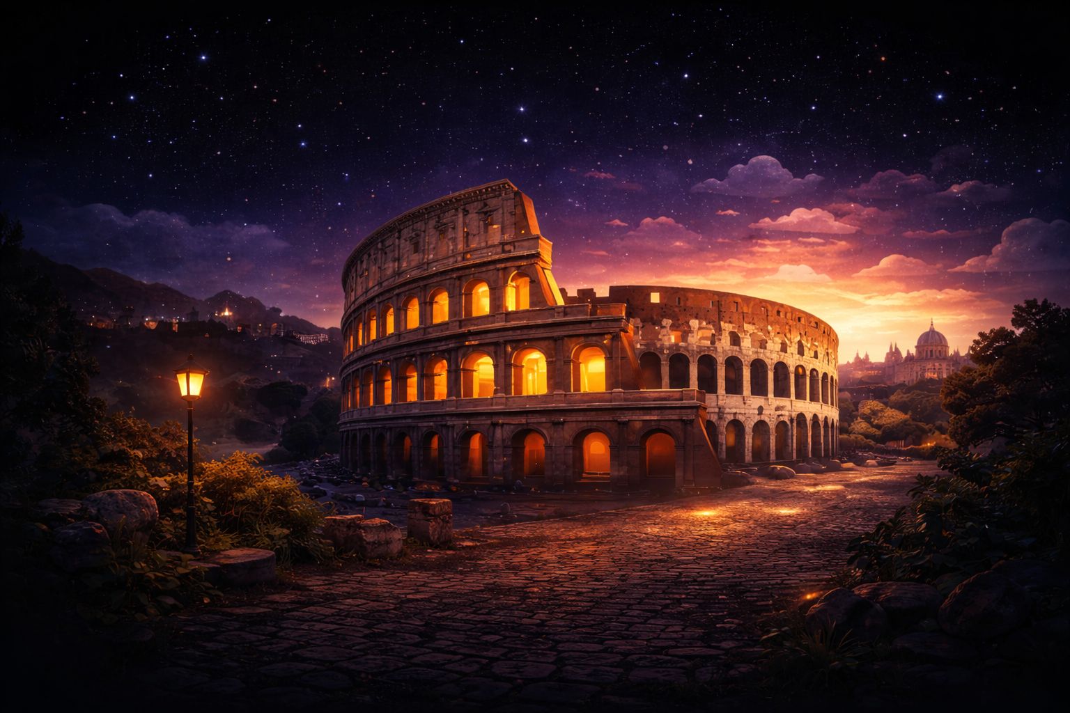 Rome Mystery quest card with Colosseum