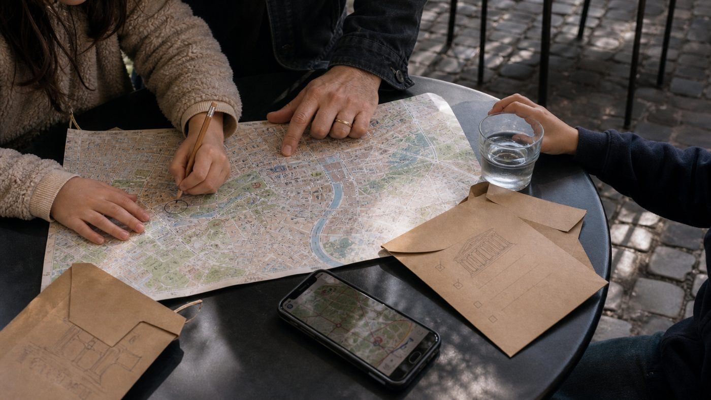 A map of the Vatican tour route