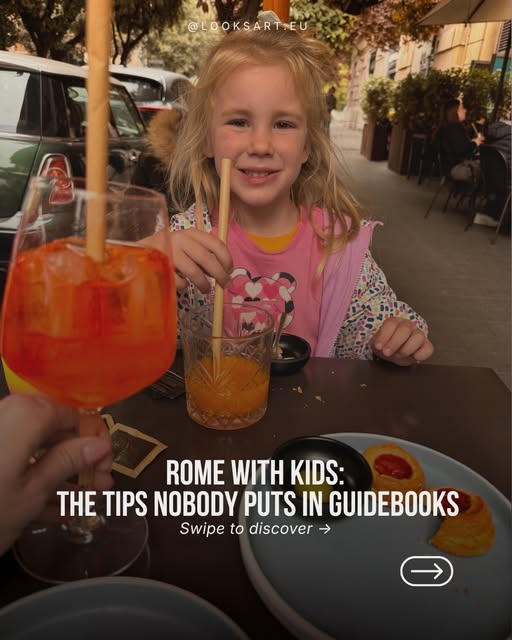 Bambina in un caffe di Roma — Roma con i bambini, post di @looksart.eu