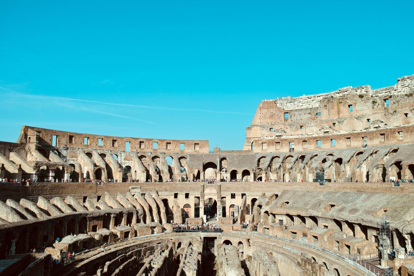 L’arena del Colosseo dall’interno