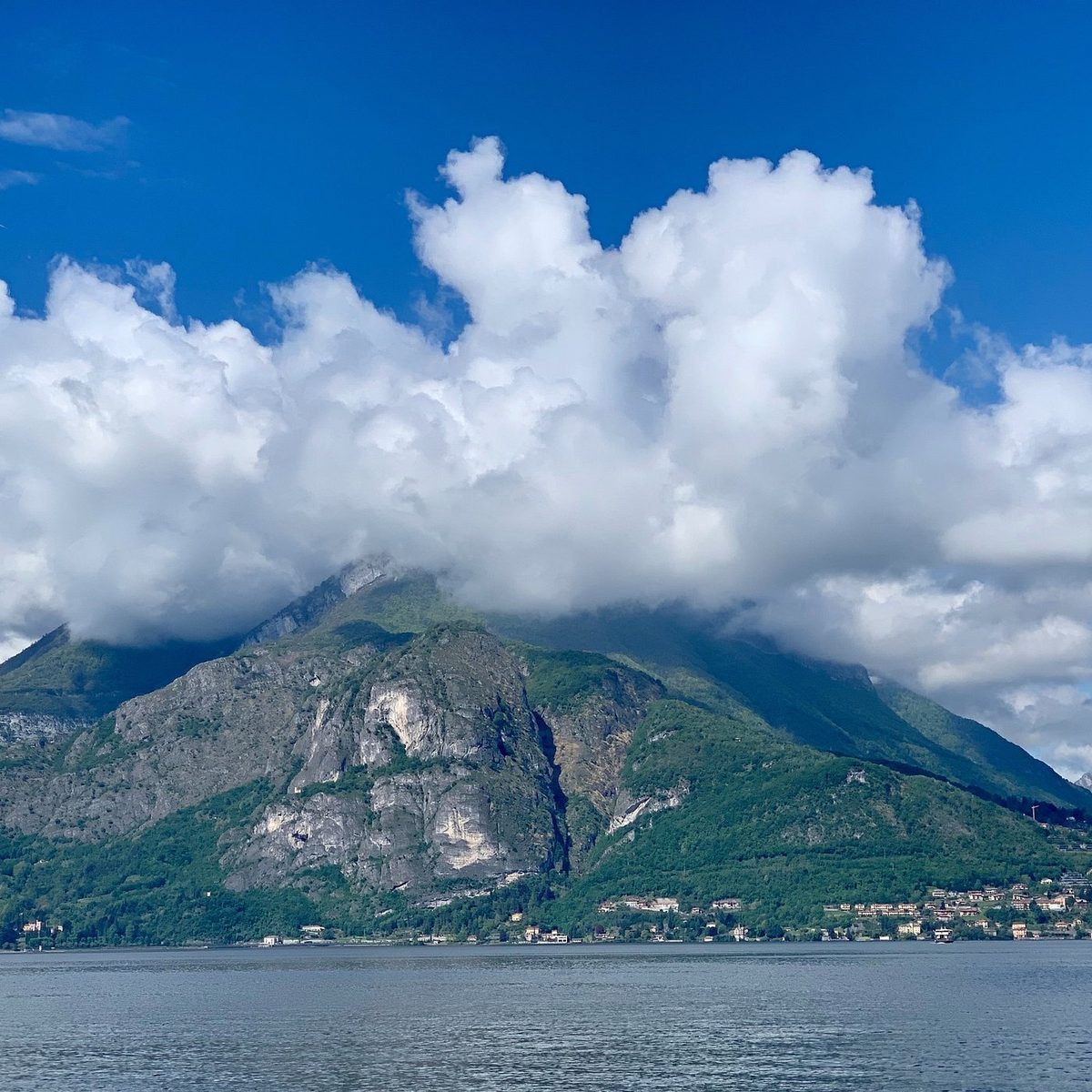 Mountains above a lake, an Italian landscape