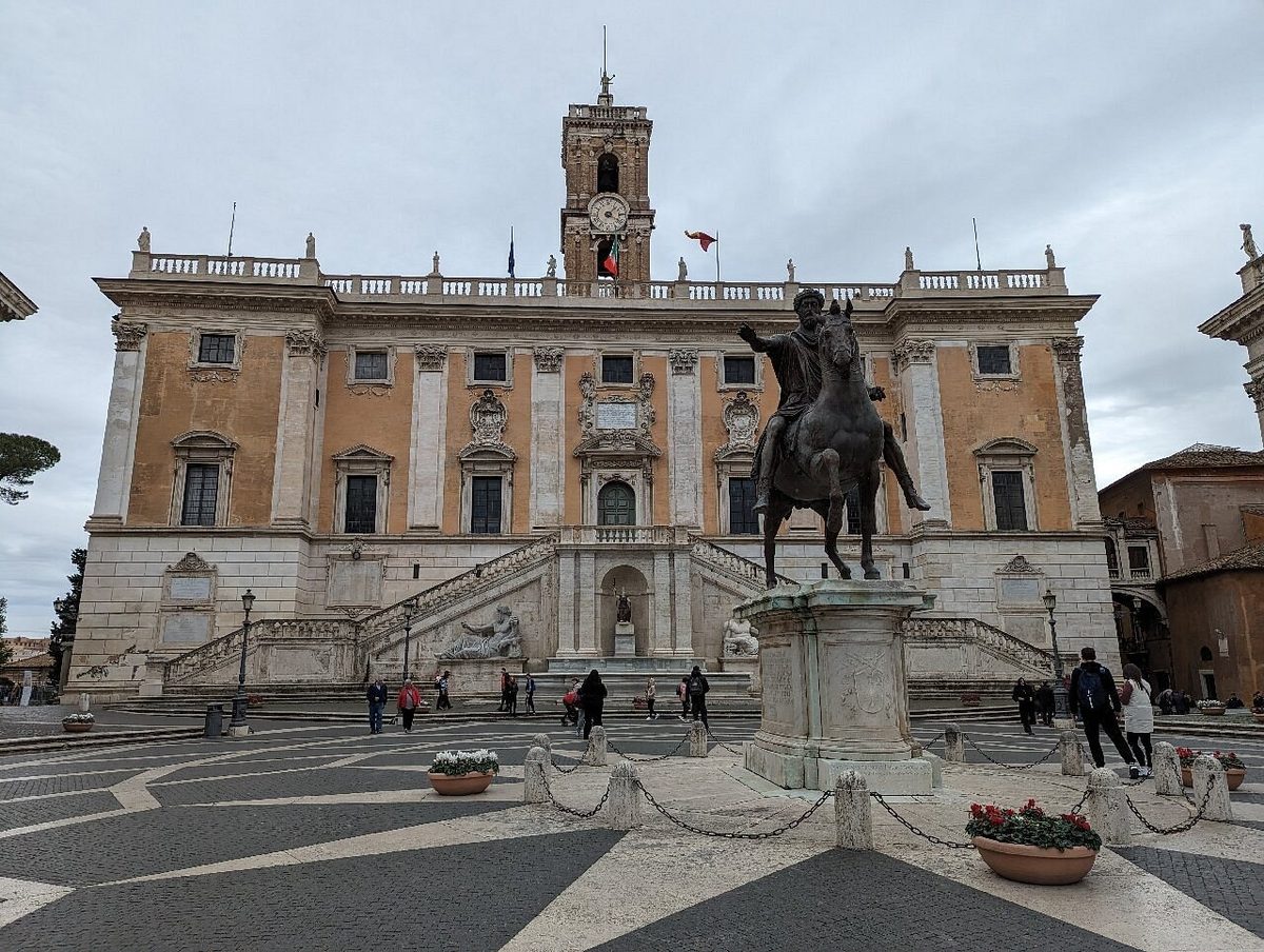 The Capitoline Square and the equestrian statue of Marcus Aurelius