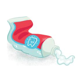 A tube of toothpaste